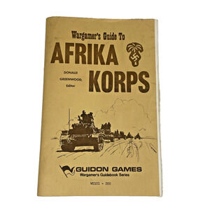 Guidon Games Wargamer's Guide to Afrika Korps 1972 Vtg Paperback Book Greenwood